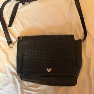 Disney Pin Crossbody Bag with Mickey Emblem
